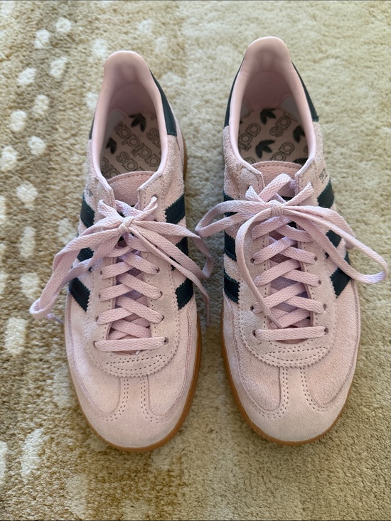 adidas Shoes - adidas Spezial Women’s Pink Suede Sneakers with Black Stripes